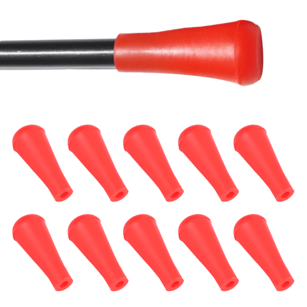 10 st gummipilspets Bågskytte ersätter bredhuvud för sportskytteträning Röd 6 mm