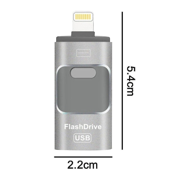 USB-minne, 3-i-1 USB 3.0-minne, extern lagringsenhet kompatibel med iPhone iPad Android-dator