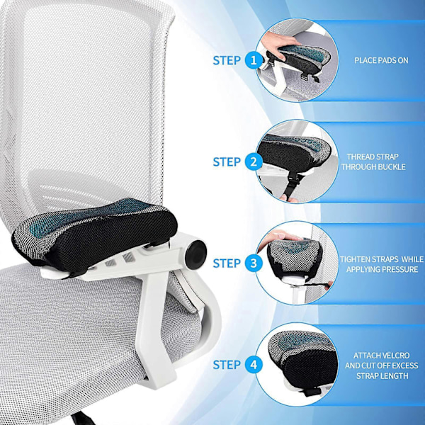 Ergonomiska Armstödsdynor, Armstödskuddar för Kontorsstol (Set om 2)