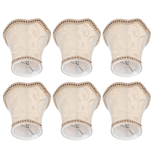 6 st. Tyglampskärmar Vägglampaöverdrag Chandelier Lampskärm för Heminredning Ljustillbehör