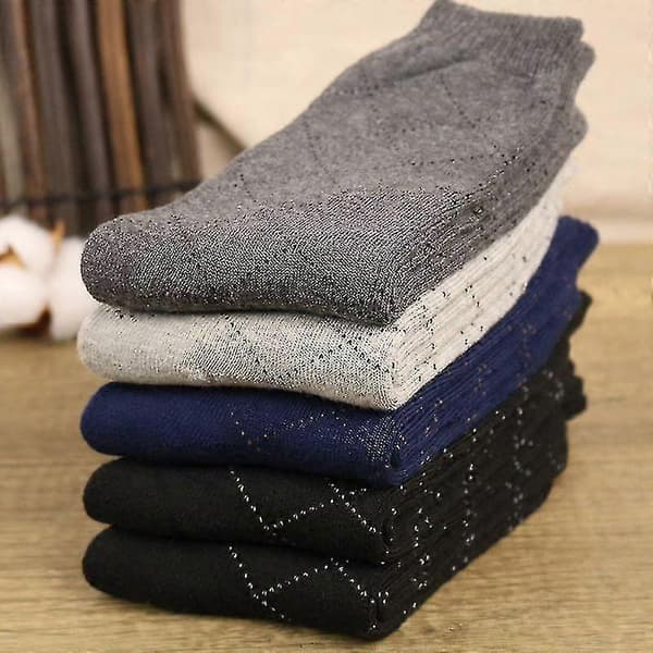 5 Pair Alpaca Socks Men Women Wool Socks Warm Winter Socks Pure Black