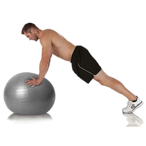 Gymnastinen pallo, puhkeamaton, Pilates, jooga, keskivartalon vahvistus, synnytysharjoittelu, pumppu, hopea, 85 cm