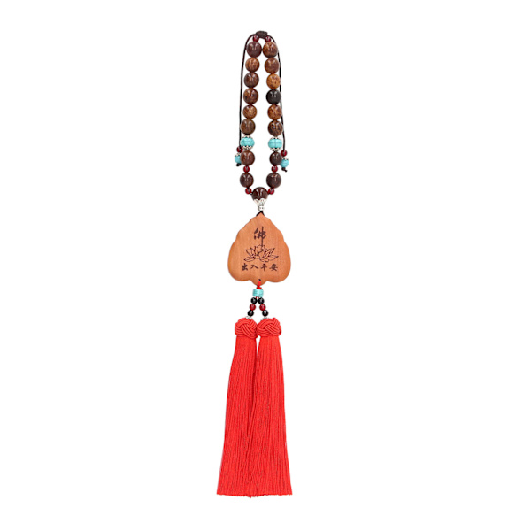Buddha-bilhänge med dubbla tofsar i buxbom, lyckobringande, lockar till sig rikedom, renar sinnet, Guanyin-hänge, stående Avalokitesvara