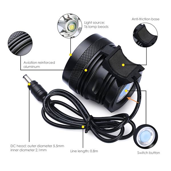 Forlygte 7 LED Cykellygte Vandtæt Mountainbike Forlygte Hovedlampe