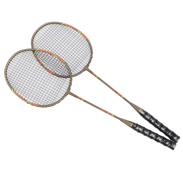 2 st badmintonsats set lätt järnlegering en bit badmintonracketar med förvaringsväska för nybörjare
