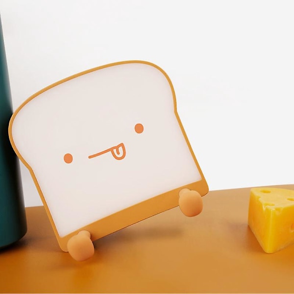 Toast Bröd LED Nattlampa - Söt, Laddningsbar, Timer, Bärbar - Perfekt Födelsedagspresent för Tonåringar