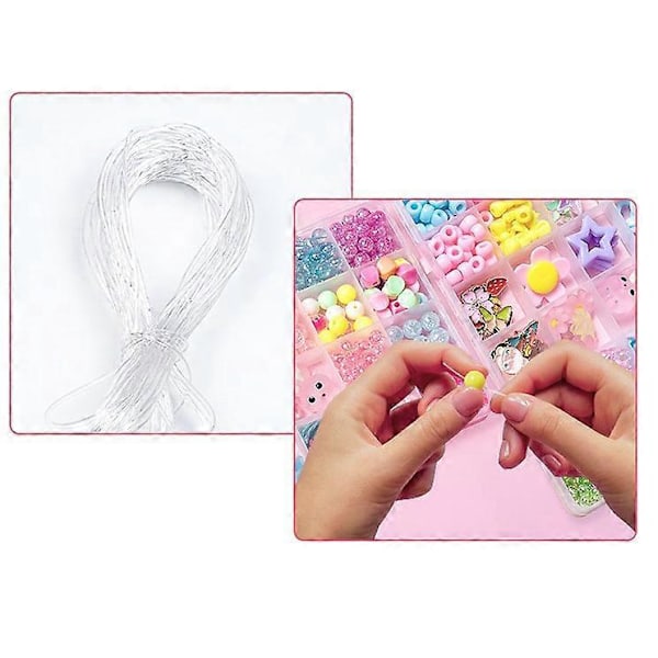 Børne DIY Perlesæt Style 1, DIY Perler Børnesmykkesæt, Perler Smykker Håndværk Armbånd Halskæder, Julegaver og Fødselsdagsgaver til Piger