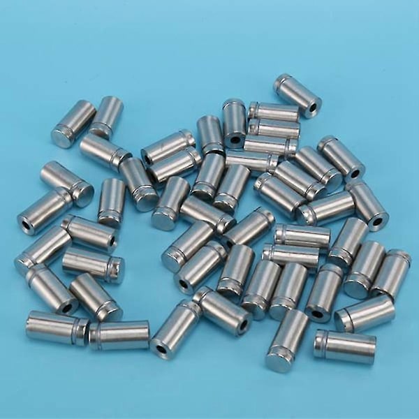 100-pack Skyltavståndsskruvar Reklamskruvar Rostfritt Stål Väggavståndsfästen Glas Akrylspik (1/2 x 1 Tum)-B15