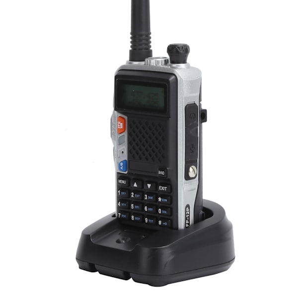 Kannettava Walkie Talkie -sarja Kädessä pidettävä LCD-näyttö Walky Talky takaklipsillä 100-240V Hopea EU-pistoke 100-240V