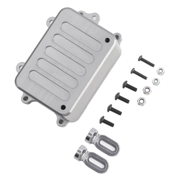 Metal Receiver Box ESC Box Upgrade -osat, jotka sopivat SCX10 1/10 RC Crawler -autoon