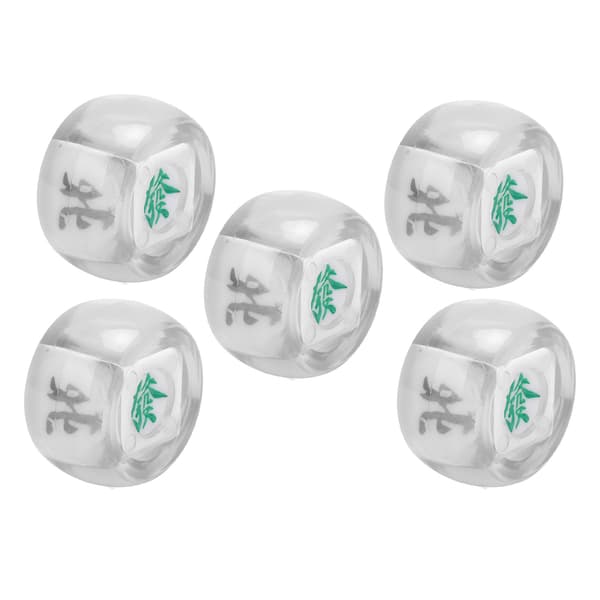5 st Mahjong Vindriktning Tärningar Öst Syd Väst Nord Sfär Underhållning Speltärningar Transparent