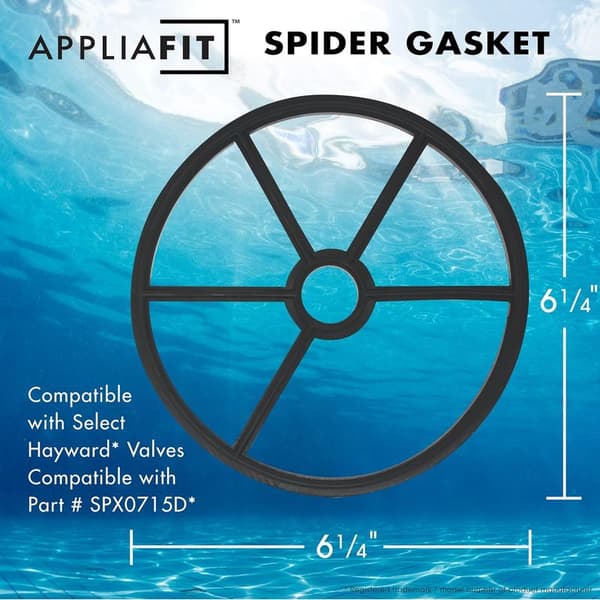Choyclit – Stjerneforsegling til 6-vejs poolventil – 6,25 tommer diameter – Kompatibel gummi til Hayward SPX0715D