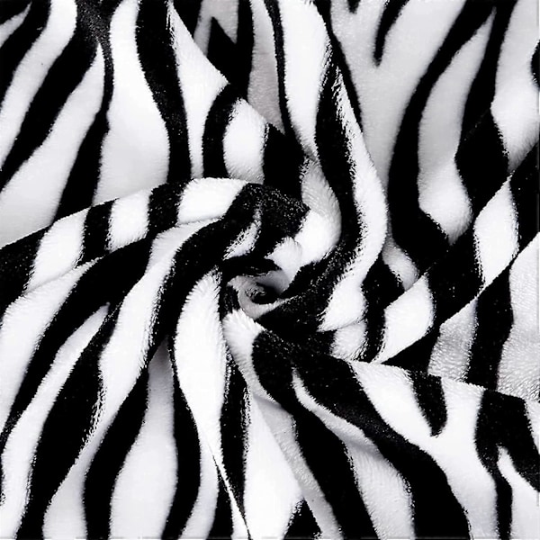 Flanellfilt Supermjuk Sofffilt Golvfilt, Lämplig för Soffhörn & Vardagsrum - Zebra 150*200cm