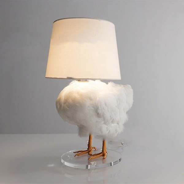 Vintage Style Chicken Taxidermy LED-bordslampa