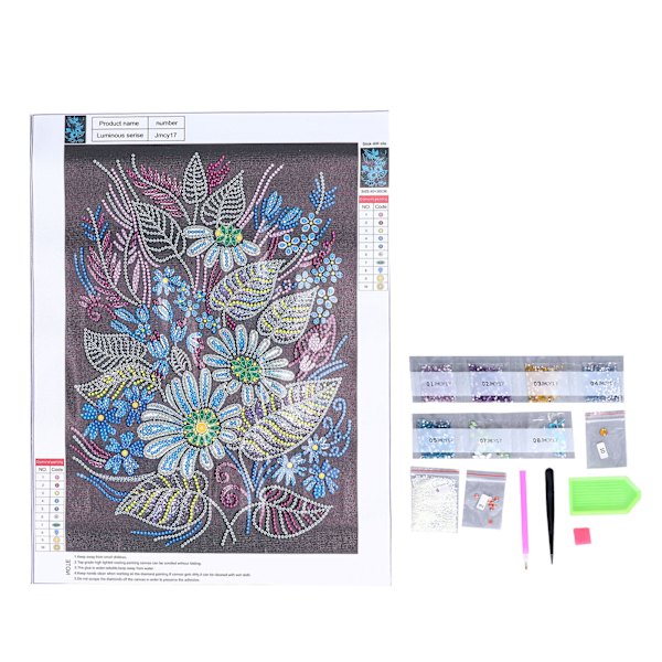 5D DIY Natlysende Rhinestone Maleri Blomster Rhinestone Billede til Hjem Soveværelse Dekoration