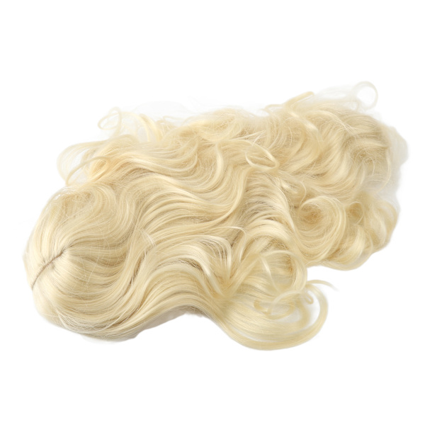 Blond lång vågig peruk mittbena kvinnor lång lockig hår peruker värmebeständig syntetisk peruk för Halloween Cosplay Daily