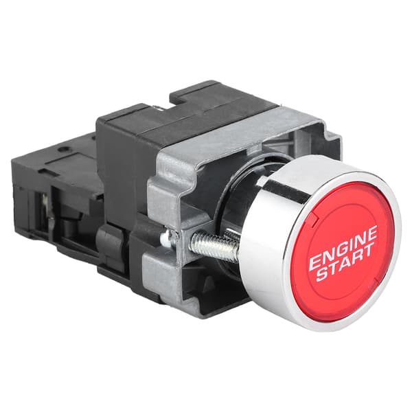 Tændingslås Motorstarter 12V 10A LED Bilmodifikationsknap OneKey Start Tryk