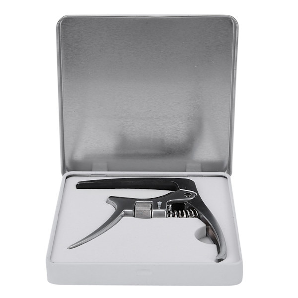 Metal Justerbar Clamp Key Akustisk Guitar Capo Til Tonejustering