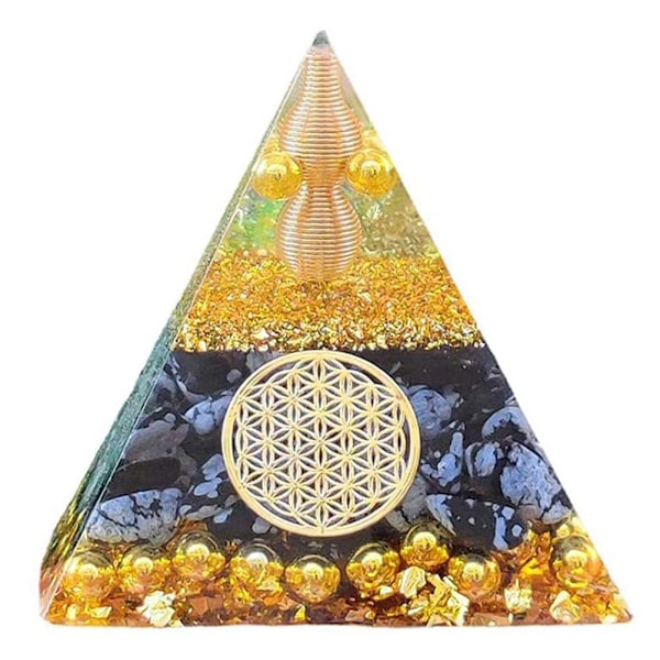 Kristallpyramid Ornament Ametist Peridot Pyramid Energi Generator Pyramid Reiki Balansering Skydd Meditation Hantverk Dekor