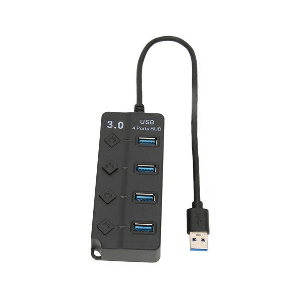 USB 3.0 HUB 4 porte USB3.0 Maksimalt 5 Gbps stabil transmission Plug and Play Tidsbesparende USB Splitter til Win OS X