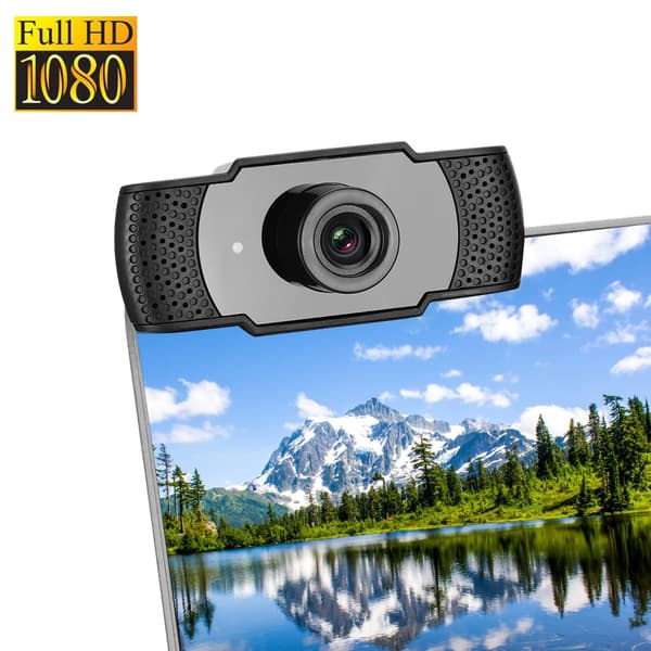 Webcam 1080p Sort Computer Kontor Kamera Indbygget Mikrofon Gratis Driver USB X22