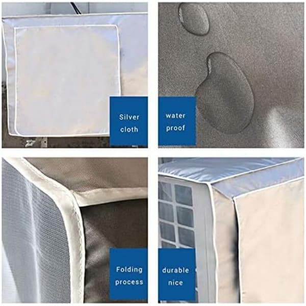Utomhus luftkonditioneringsskydd, vattentätt skyddsfodral för luftkonditionering, dammtätt skyddsfodral för hemmet, 80×30×57cm