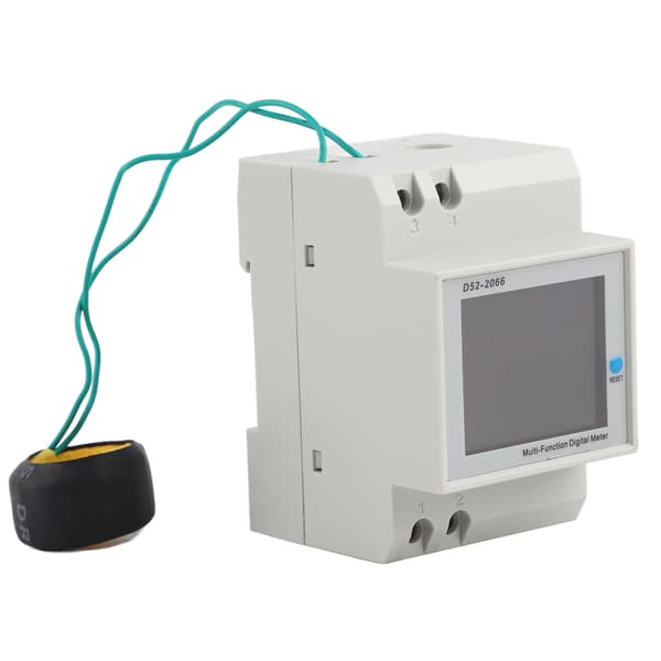 AC spenning strøm effektmåler skinnemonitor LCD Amperemeter Voltmeter Multimeter D52‑2066 250‑450V 0‑30000W