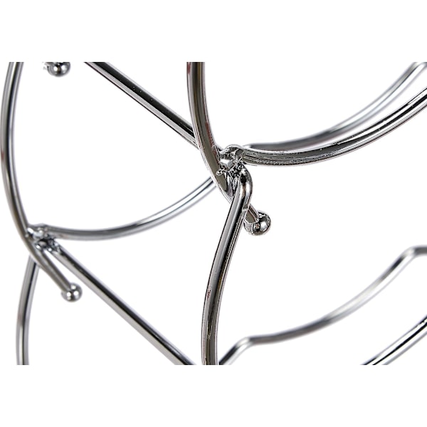 Set med 1 Silverfärgade Flaskställ i Metall 43 x 14,5 cm
