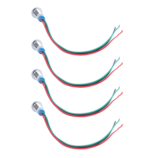 4 sett LED-indikatorlys Vanlig katodelampe Industrielle kontrollkomponenter 8mm 110-220VRed og grønn