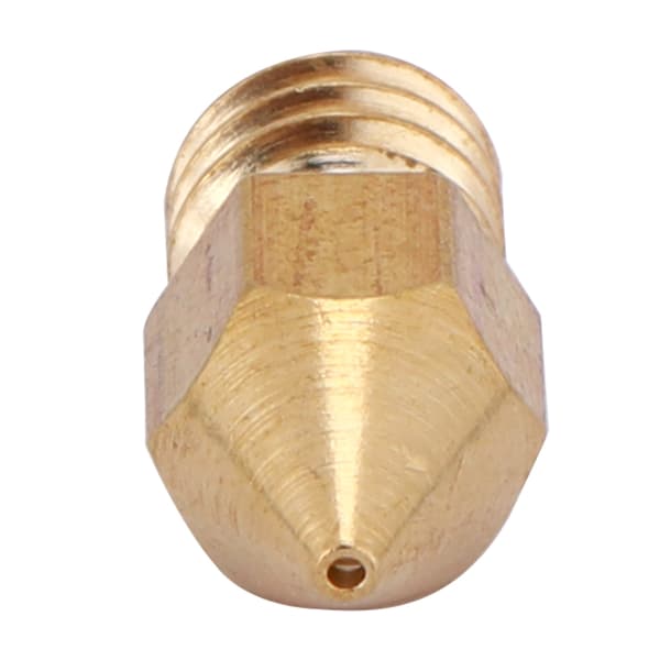 10 stk. MK8 ekstruderdyser for 3D-printer 1,75 mm/0,6 mm messing