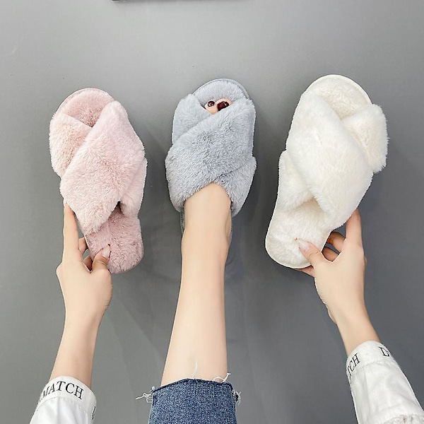 Mote Tøffel Dame Varm Foret Memory Foam Tøffel Størrelse: 36-37