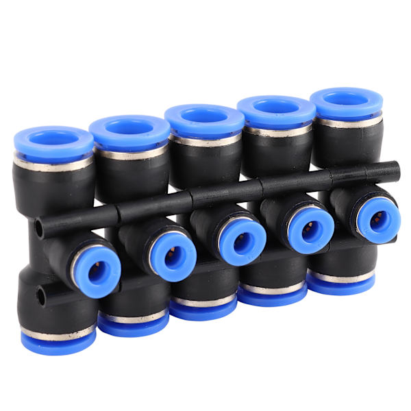 50 stk Quick Connector 3-vejs PU luftrør Plast pneumatiske konnektorer Slangefitting PEG12‑6‑12