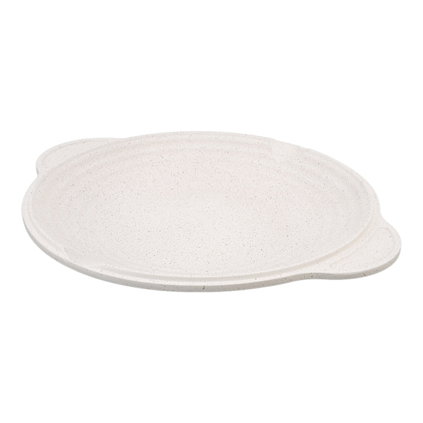 Korean BBQ Non Stick Barbecue Grill Pan White 32cm Grill Plate for Induction Cooker