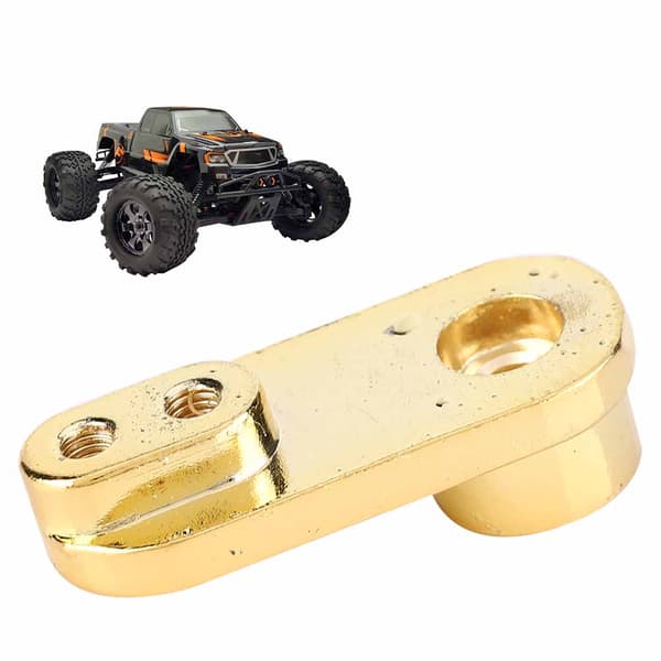 CNC-bearbejdning 25T styreservoarm opgraderingsdele til 1/10 1/8 RC bil (guld)