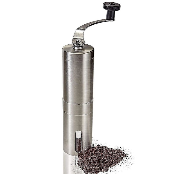 Hånddrevet Kaffekværn i Rustfrit Stål - Perfekt til Camping