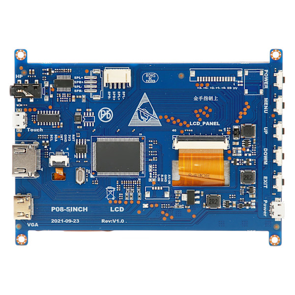 5 tommer touchscreen-skærm til Raspberry Pi til Ubuntu 800x480 HD Multimedia Interface Plug and Play Touch Screen