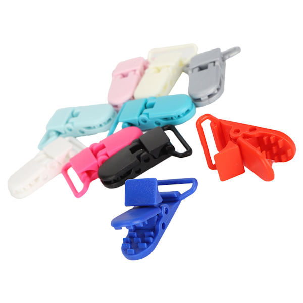 10 st hängslen clips nylon material färgglada fix låsning anknäbb sling clip med spänne
