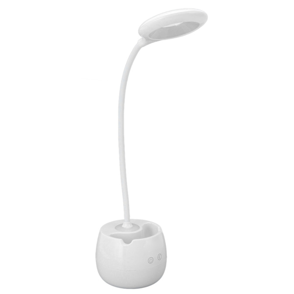 LED-pöytävalaisin, USB-ladattava, silmiä hoitava lukulamppu, 3 tilaa, kosketusohjaus, kynätelineellä kotiin ja toimistoon