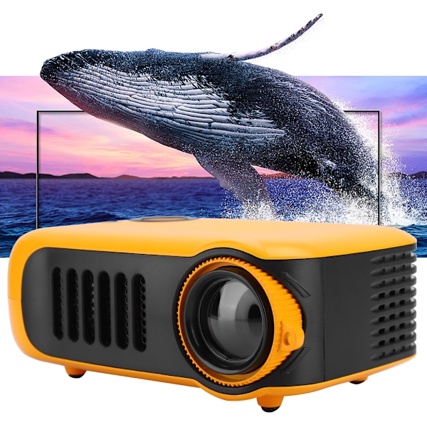 Mini-kannettava projektori Kotiprojektorit 320 x 240 resoluutio 2 tuuman LCD-näytöllä (100-240V) Oranssi Musta AU