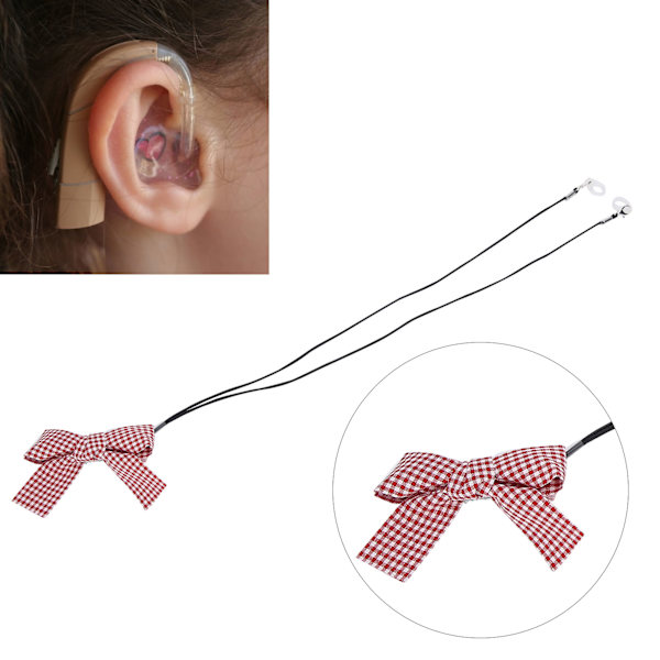 Bowknot-formad hörapparatklämma Söt bärbar hörapparat Hårklämma tillbehör
