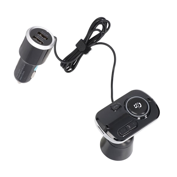 Bil Bluetooth FM-sender Multifunktionel håndfri opkald QC3.0 Hurtig opladning Bluetooth-biladapter