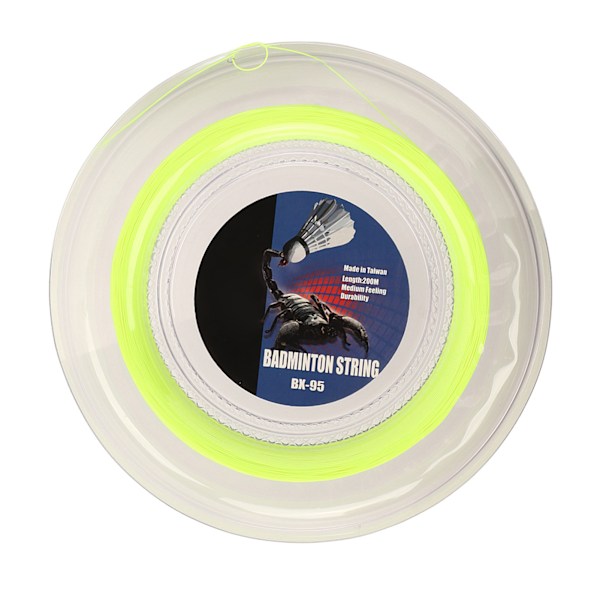 POWERTI Badminton Racket String Hög elasticitet Slitstark Resin Fiber Ersättningslinje för reparation Fluorescerande grön