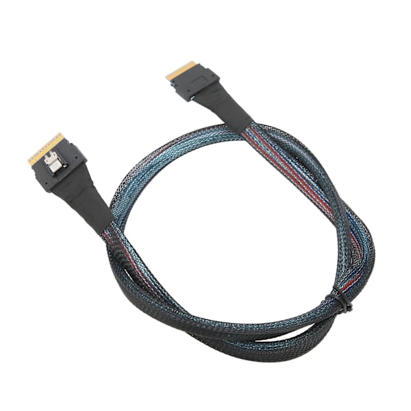 Tiedonsiirtokaapeli Ohut SAS SFF-8654 8i - SFF-8654 8i 24Gbps SAS4.0 30AWG sovitinkaapeli 0,8m / 0,9yd
