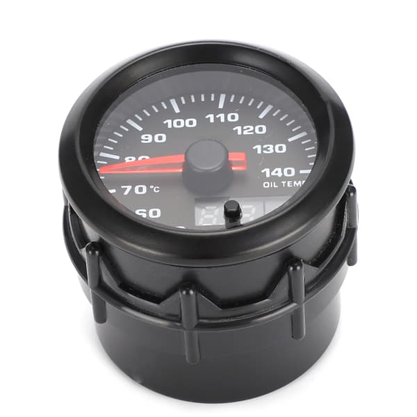 2in 52mm Bil Oljetemperaturmåler Pekernål 7-farger LED Oljetemp Måler med Sensor
