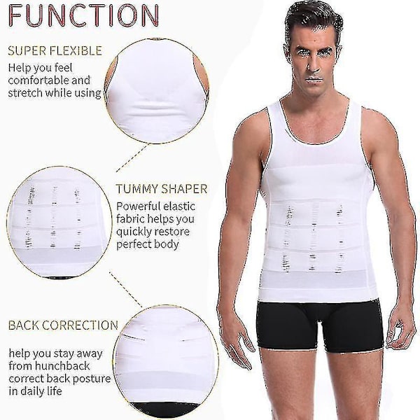 Kompressionslinne för män med gynecomastia, midjetränare, kroppsshaper, XXXL, blå