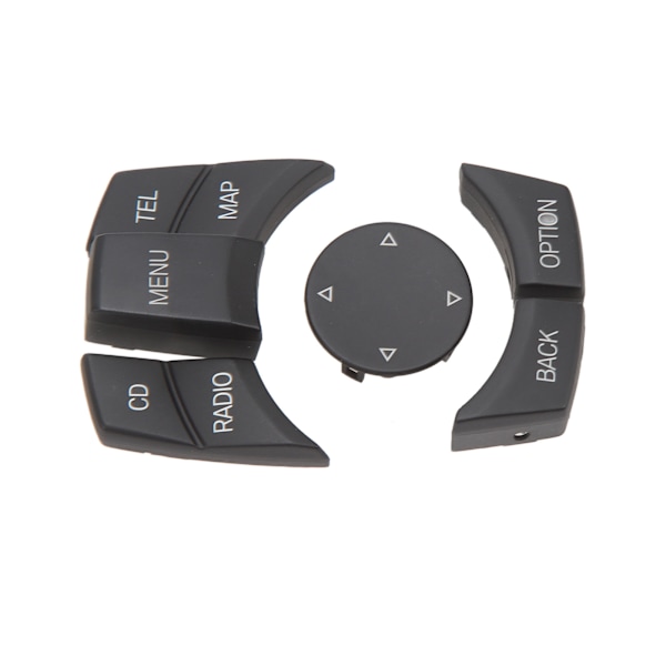 6PCS Centrala Multimedia-knappar Utsökt Yta Slät Touch Control Knob Button Cover Passar för 1 3 5 6 Serie Matt Svart