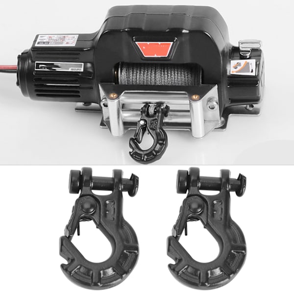 2 STK Fjernkontrollmodell Kjøretøytilbehør Metallvinsjkrok 1/10 tilhengerkrok for RC4WD Advar