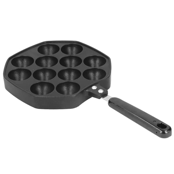 12 hål aluminium Takoyaki Pan Maker Bläckfiskbollar Äggpuffar Bakform Hemlagning Verktyg