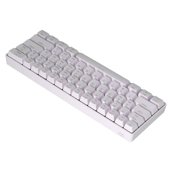 Trådlöst tangentbord 12 ljuseffekter PBT 61 tangenter Stabil överföring Dator komponent Vit Röd switch