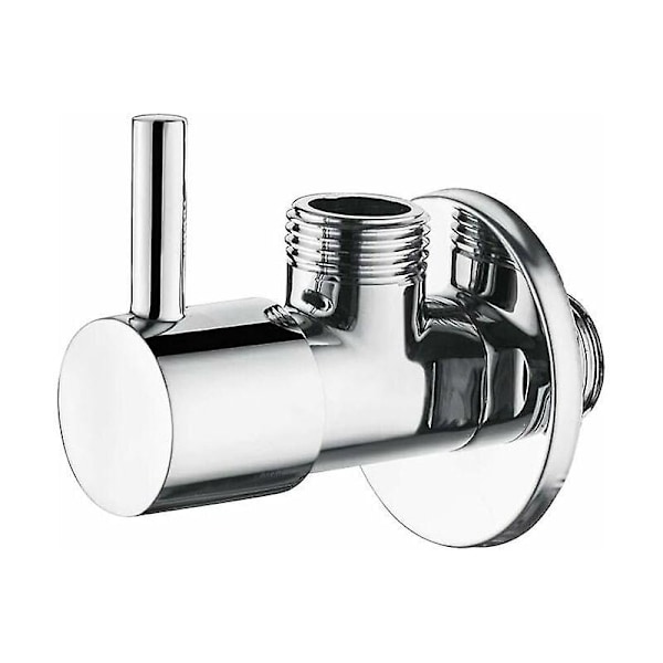 Vinkelreguleringskran med håndtak, stoppekran (1/2\" X 1/2\") for kjøkken og bad, krom